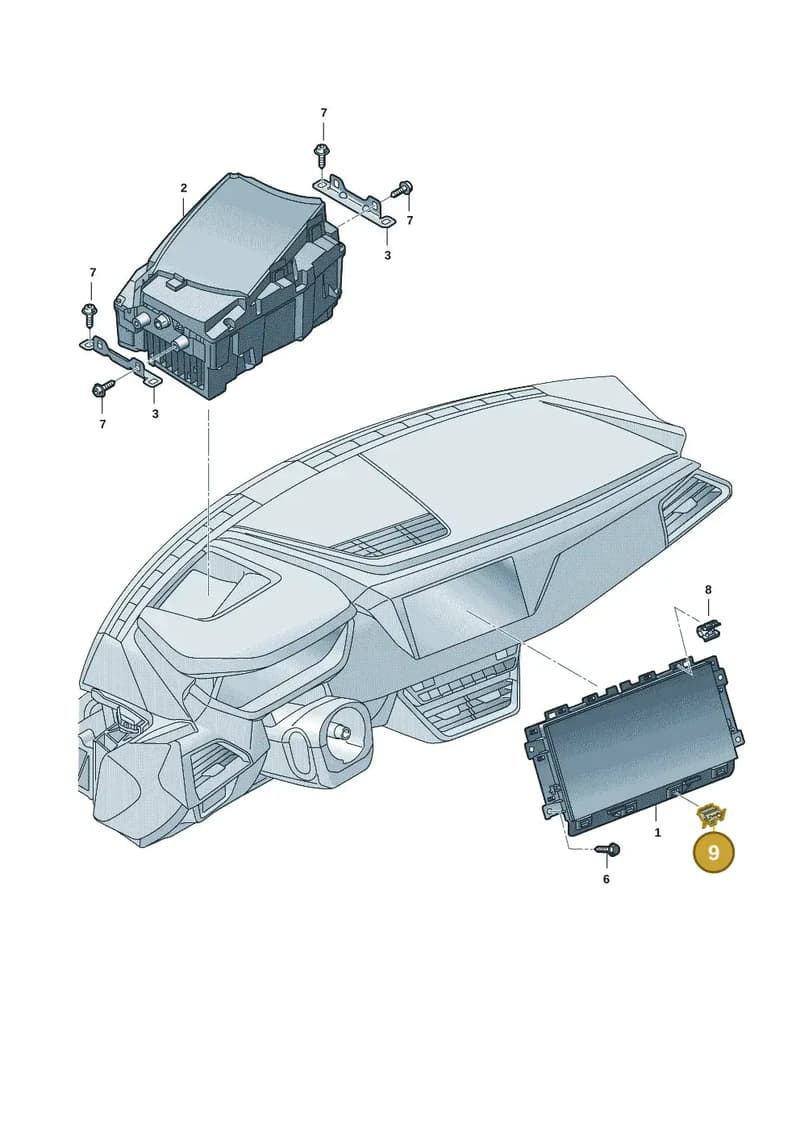 WHT011344 — Audi RS e-tron GT (2020-2025) diagram 4j1919000, position 9