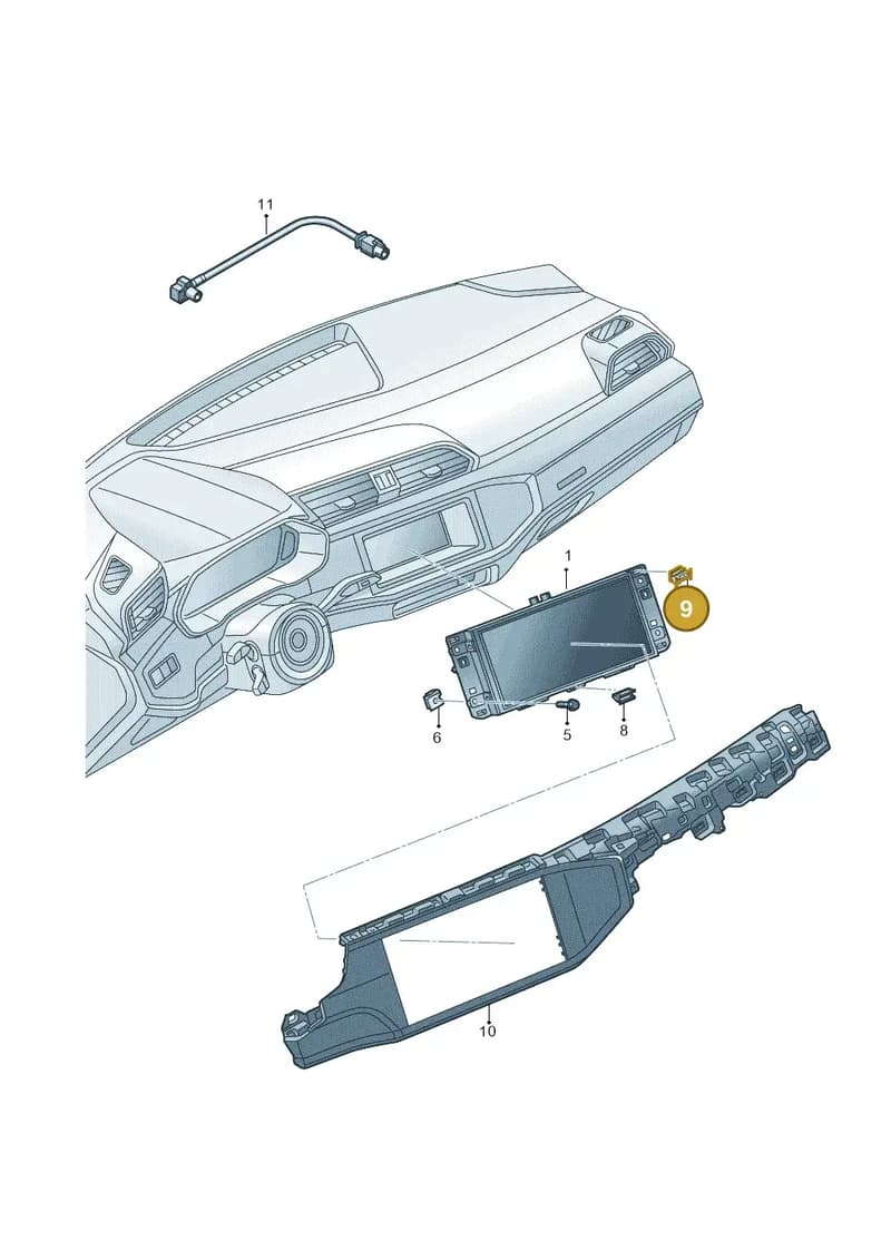 WHT011344 — Audi RS Q3 Sportback (2019-2024) diagram 597919000, position 9