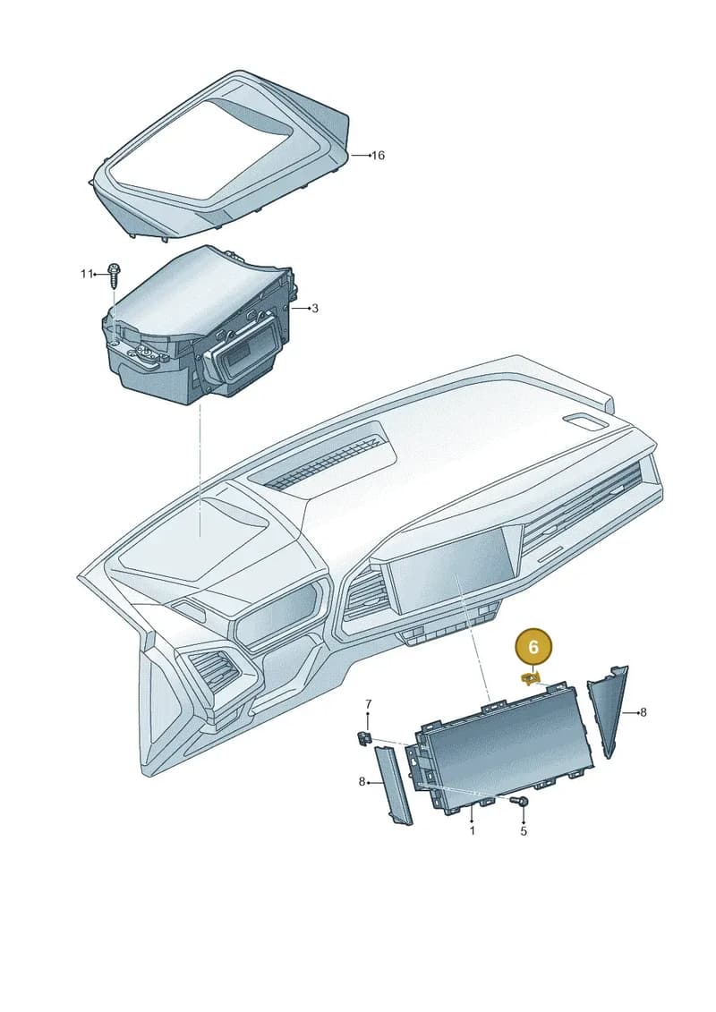 WHT011344 — Audi Q4 Sportback (2021-2025) diagram 89a919000, position 6