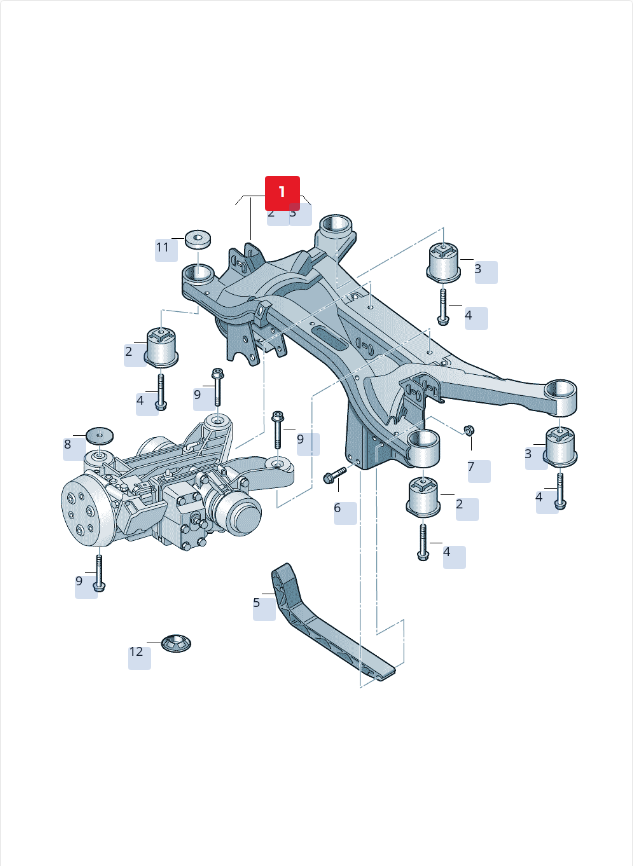 5QN505235D Volkswagen Auxiliary Frame | WW Spares Genuine OEM ...
