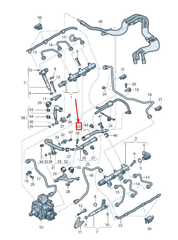 059130296AB Audi Fuel Return Line | WW Spares Genuine OEM & Performance ...