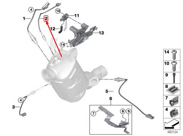 13628589818 BMW Exhaust Temperature Sensor | WW Spares Genuine OEM ...