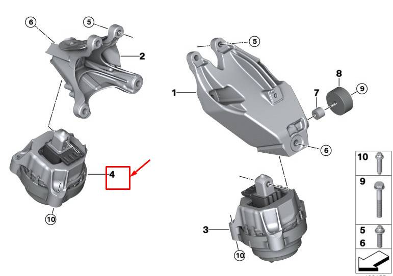 22116860512 BMW Engine Mount | WW Spares Genuine OEM & Performance ...