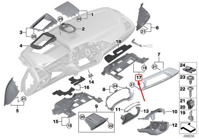 51456841908 6841908 BMW X3 G01 Front Right Footwell Trim Panel | WW ...