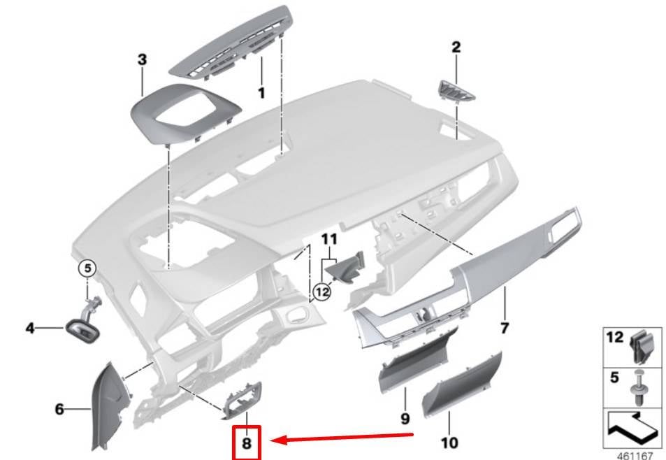 51459316991 BMW Control Cover | Genuine OEM | WW Spares