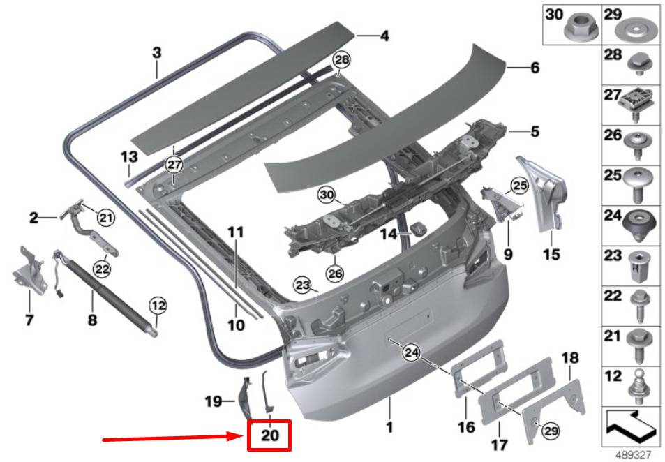 51767488736 BMW Trunk Sealing Strip | WW Spares Genuine OEM ...