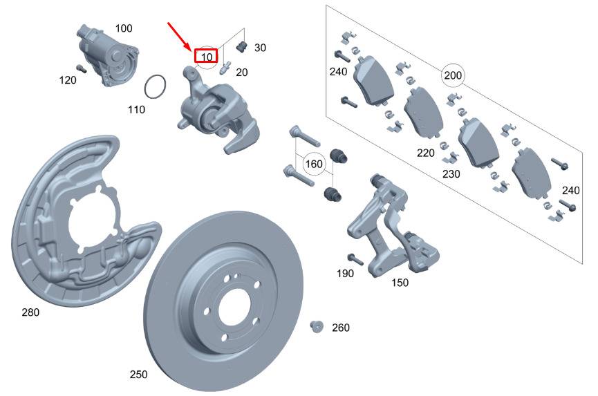 A2474232100 Mercedes-Benz Brake Caliper | WW Spares Genuine OEM ...