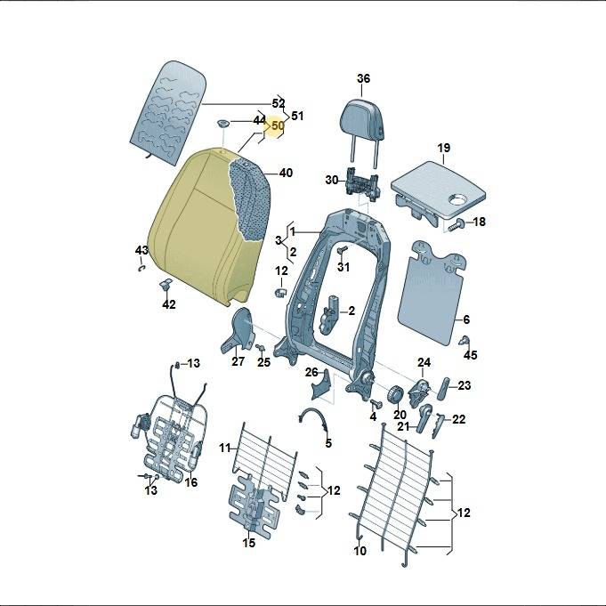 5NN881805EPAC Volkswagen Front Seat Assembly | Genuine OEM | WW Spares