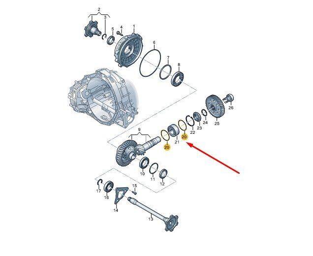 WHT002006P Audi Differential Adjusting Washer | WW Spares Genuine OEM ...